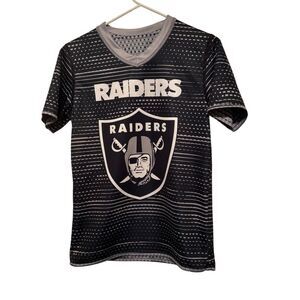 Oakland Las Vegas Raiders Size Youth Large Reversible Flag Football Jersey
